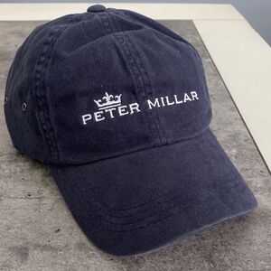 Peter Millar Navy Cotton Canvas Hat NWT